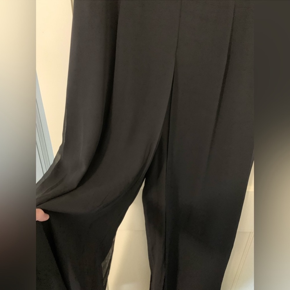 ANTONIO MELANI Illusion Neckline Overlay Jumpsuit Size 14 - Picture 5 of 15